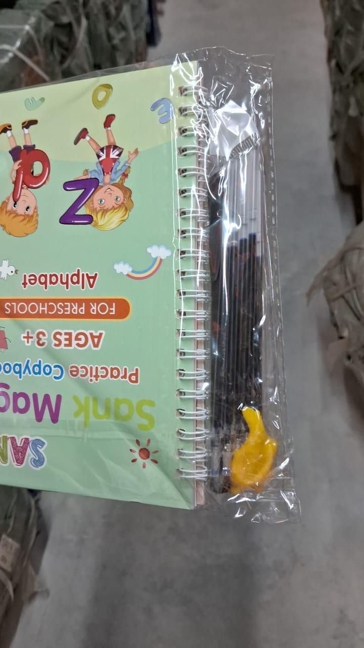 Sank Magic Practice Copybook Set (4 Books + Pen + Grip + 10 Refills)
